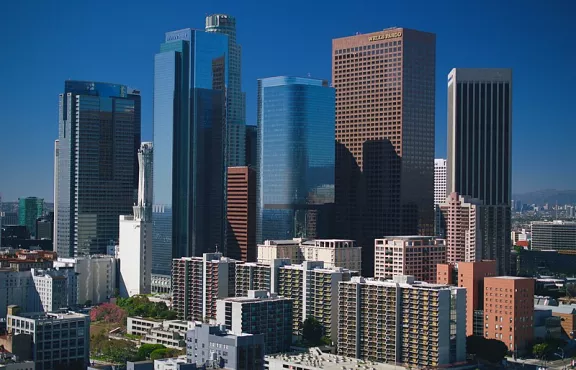 skyline of los angeles downtown los angeles california 13