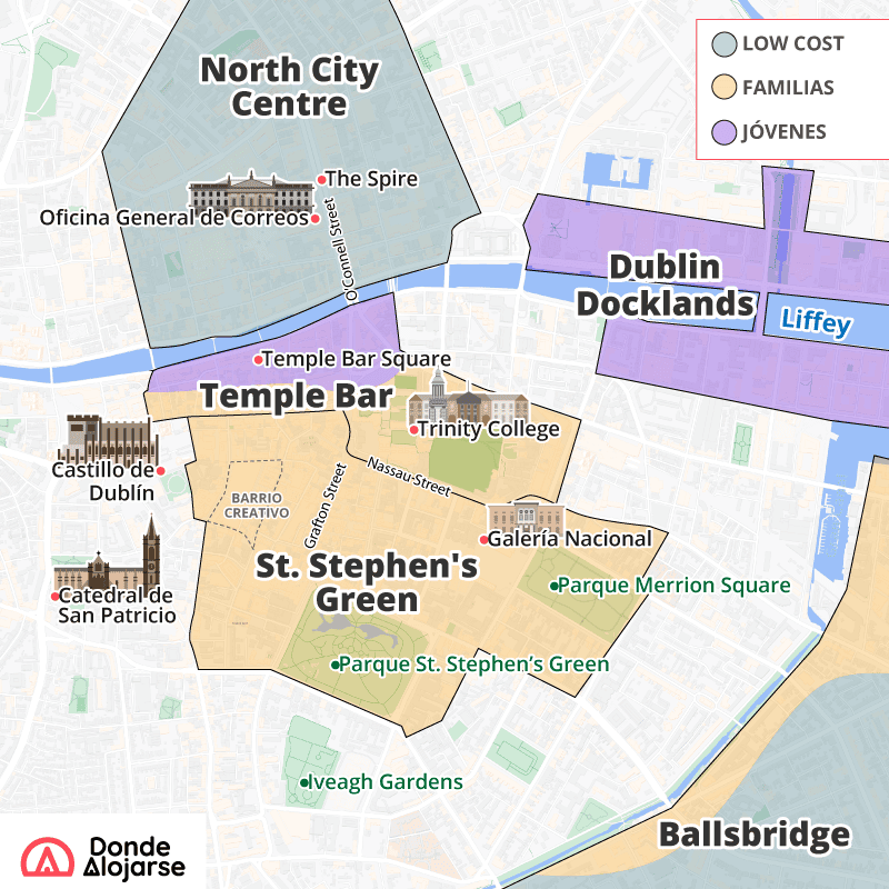 donde alojarse dublin