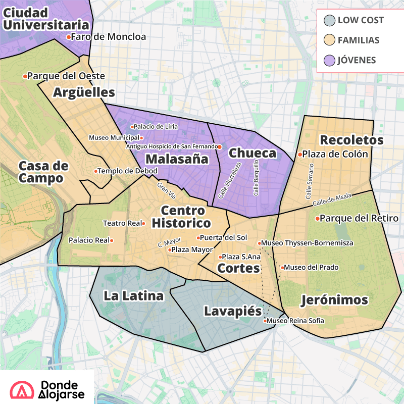 donde alojarse madrid