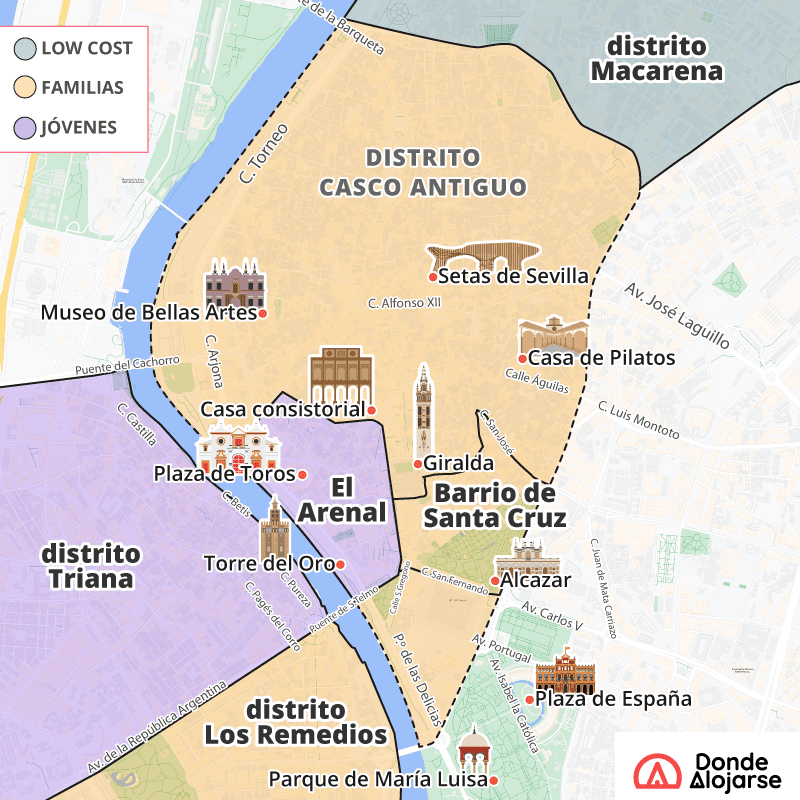 donde alojarse sevilla