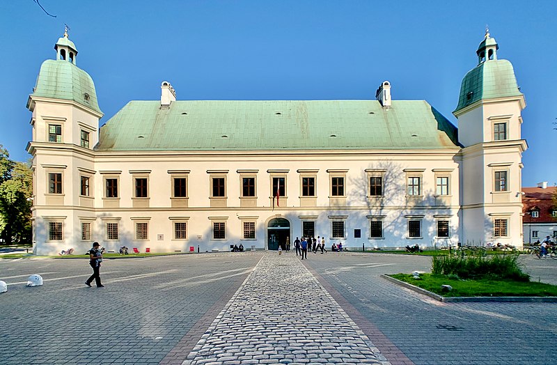 front facade of the ujazdow castle warsaw 2019