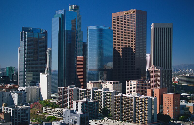 skyline of los angeles downtown los angeles california 13